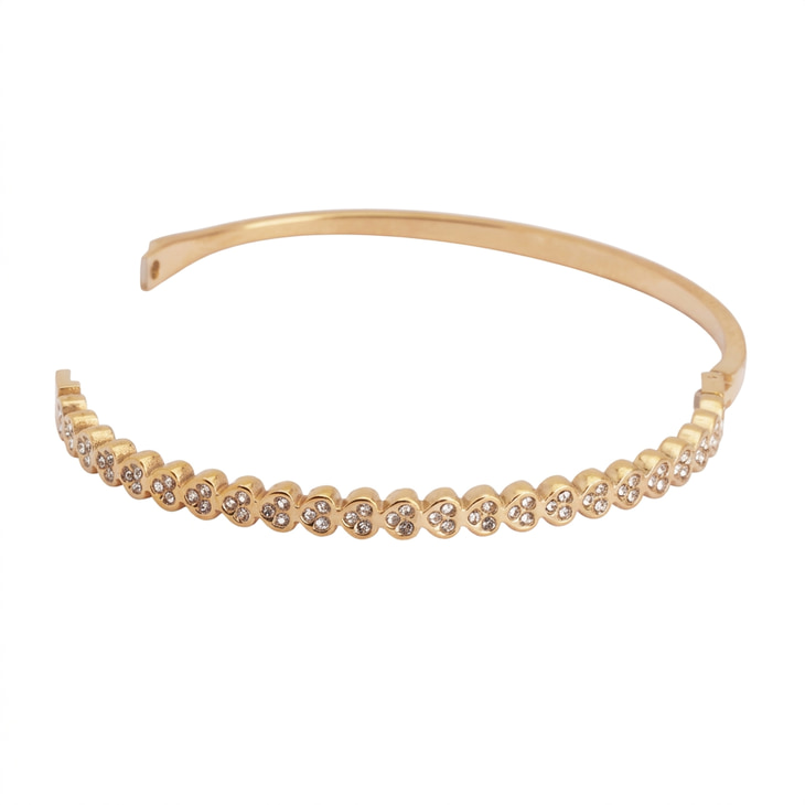 Pulsera Brazalete de Corazón con Brillo