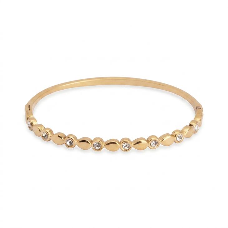 Alternating CZ Bangle Bracelet