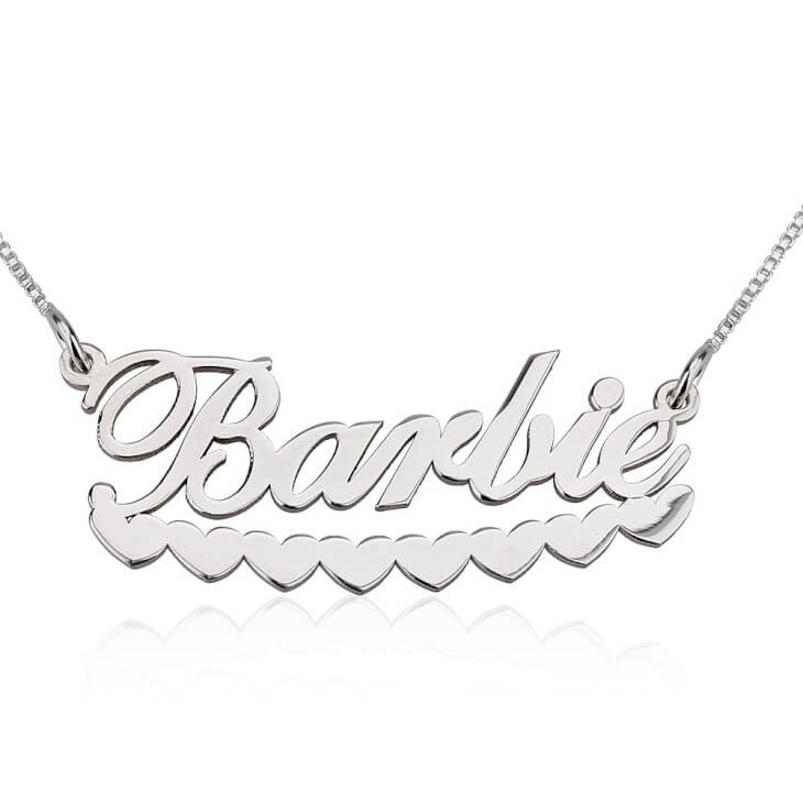 Barbie Hearts Name Necklace - Order Now!