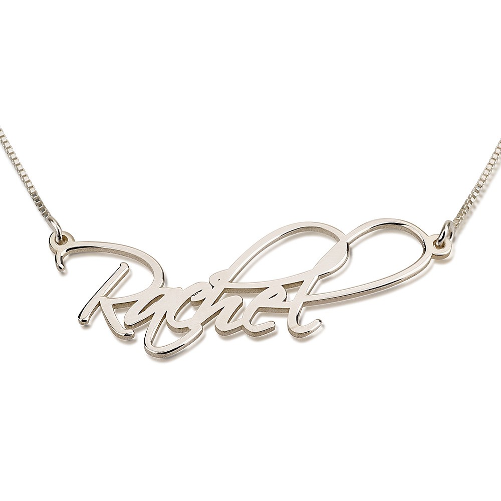 Collier Prénom Ecriture Script en Argent