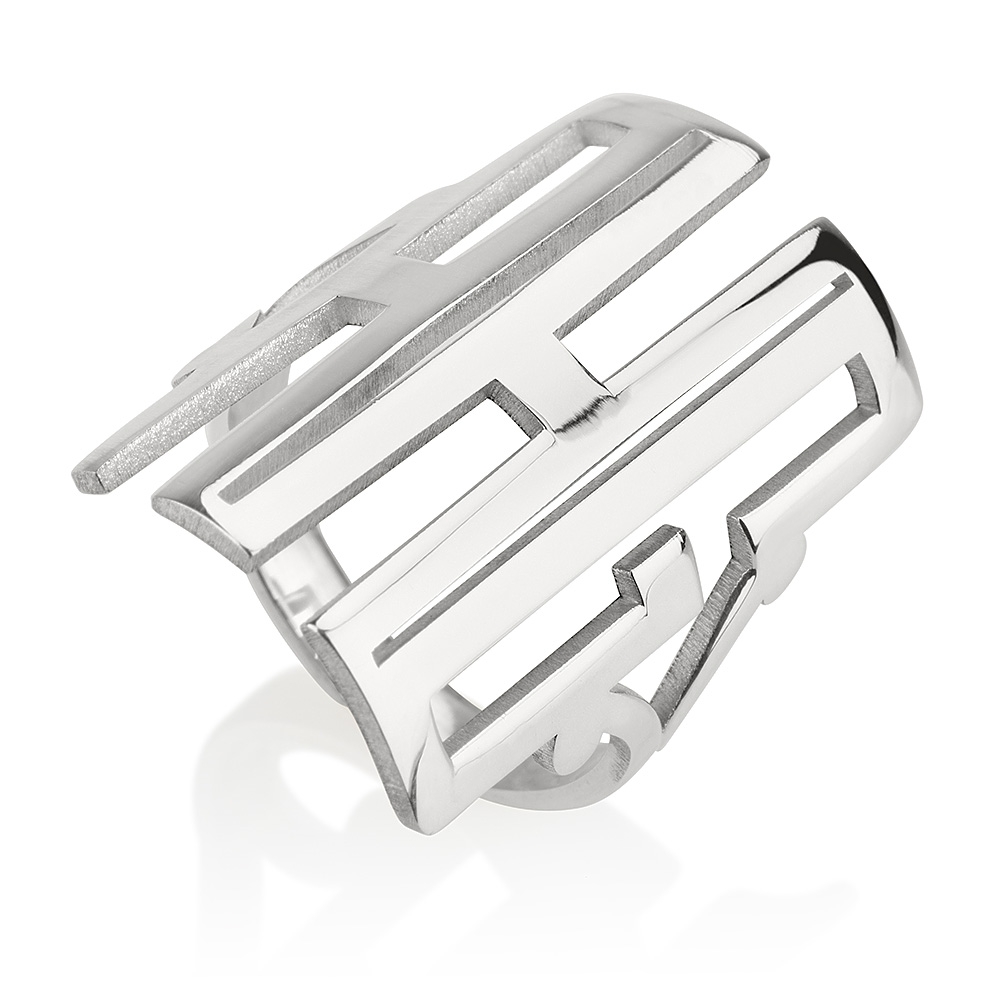 Bague Monogramme Lettres Capitales en Argent