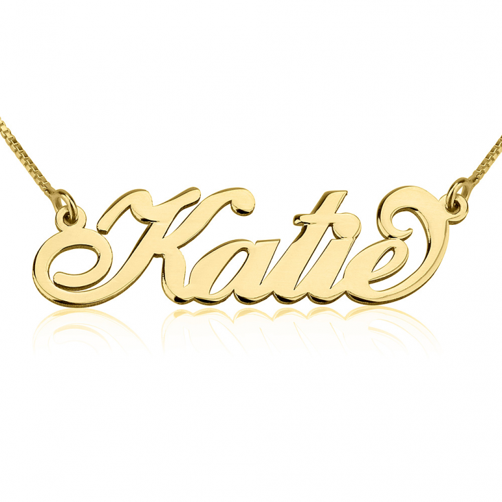 24K Gold Plated Carrie Name Necklace Order Now!